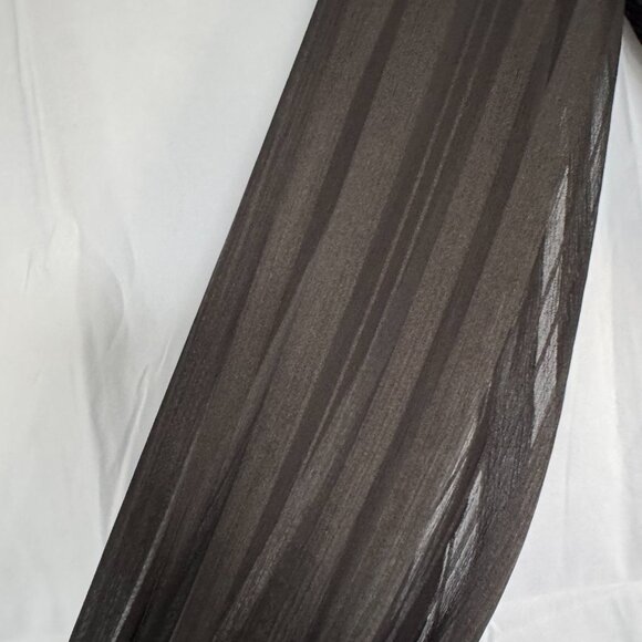 Silky going out crop top long silk striped sleeves chic great condition - L - Picture 3 of 5